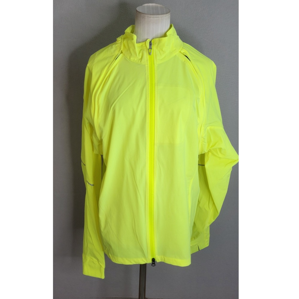 Specialized Deflect Hybrid Jacket XL Neon Yellow Cycling Windbreaker Mens Hi-Viz
